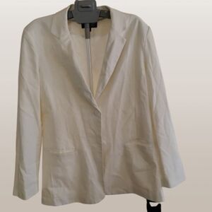 NWOT‎ Chatwicks Linen Blend (53%)Blazer Size 18 Tall white